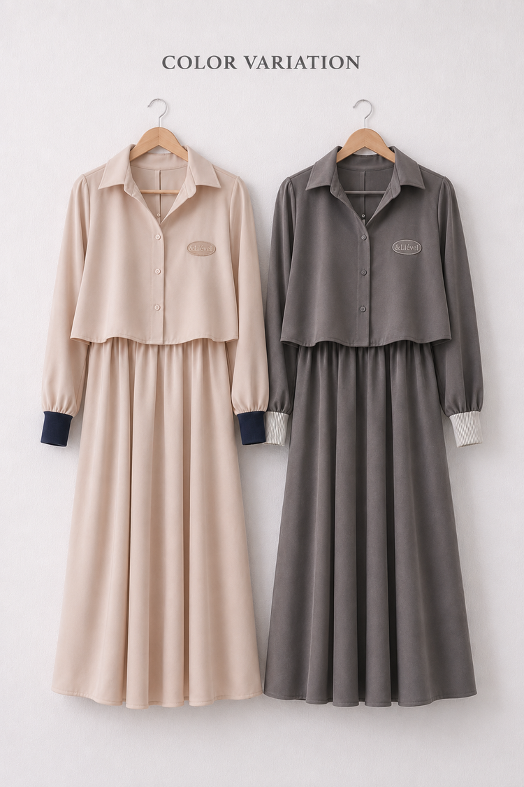 シャツワンピース(授乳対応) |  Charcoal Gray