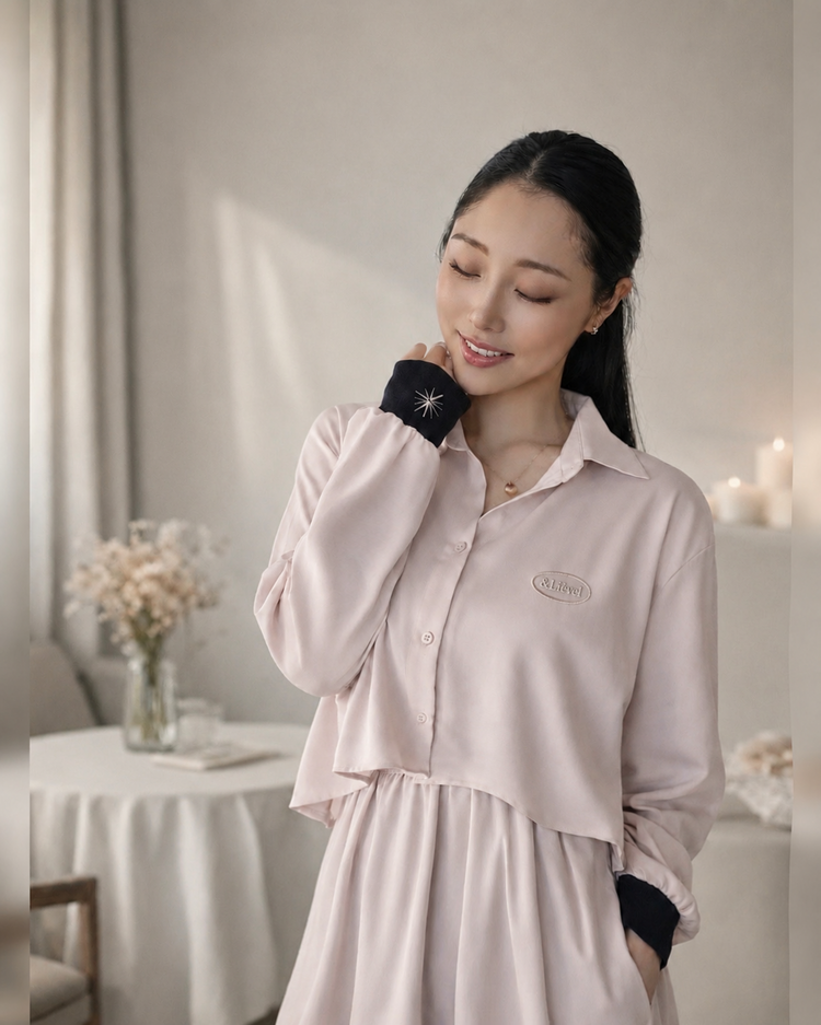 シャツワンピース(授乳対応) |  Beige